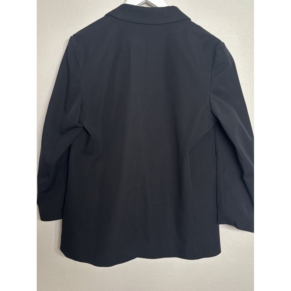 Land's End Women's Size 16 Black One Button Blazer Stretch Spandex - Picture 9 of 10